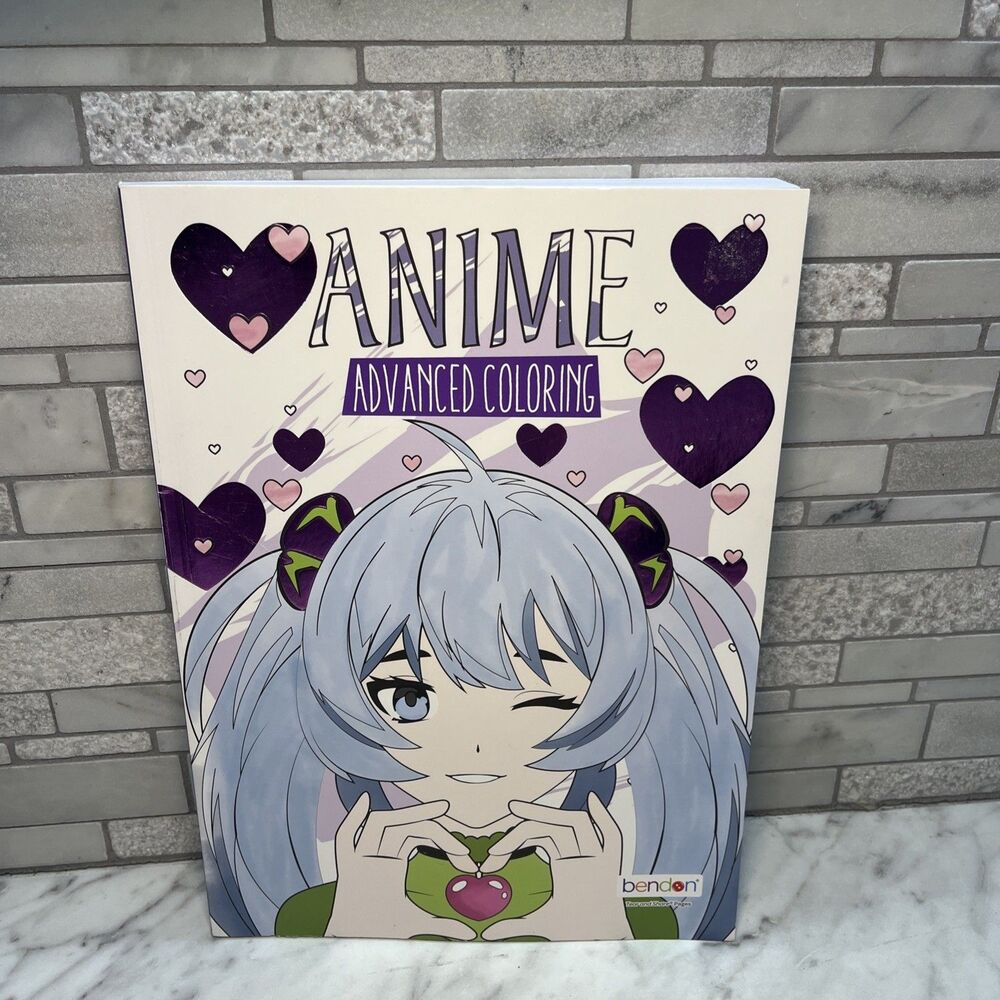 Anime Coloring Book "Advanced Coloring", Bendon, anime coloring, girl & teens